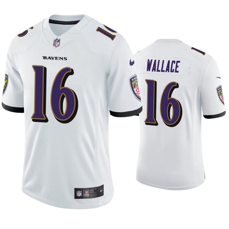 Men Baltimore Ravens #16 Tylan Wallace Nike White Game NFL Jersey->baltimore ravens->NFL Jersey